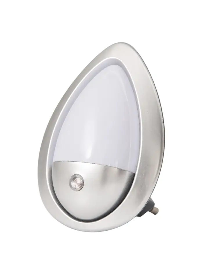 Ночник RISALUX &laquo;Светлячок&raquo; с датчиком освещения, 3 LEDх1 Вт, 10 см, 220 В, серебряный