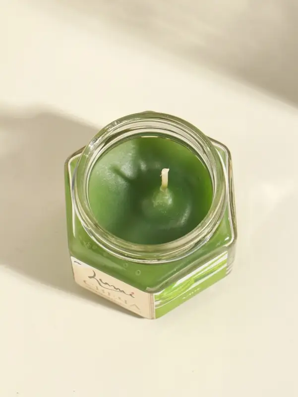 Свеча ароматическая в банке 70 гр воска, алое Свеча ароматическая в банке 70 гр воска, алое