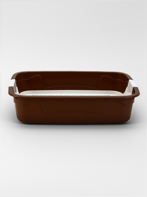 Туалет с сеткой, 44х33х11,5 см, коричневй/белый