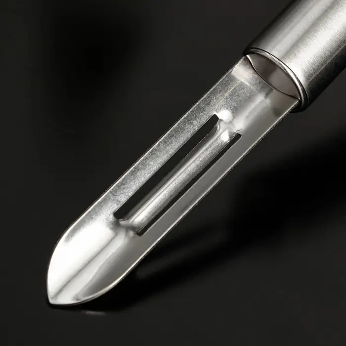 Овощечистка вертикальная Доляна «Валдай», нержавеющая сталь, цвет коричневый Овощечистка вертикальная Доляна «Валдай», нержавеющая сталь, цвет коричневый