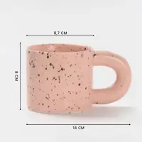 Кружка Доляна &laquo;Сплэш&raquo;, 350 мл, 14&times;8.7&times;8 см, фарфор, персиковая