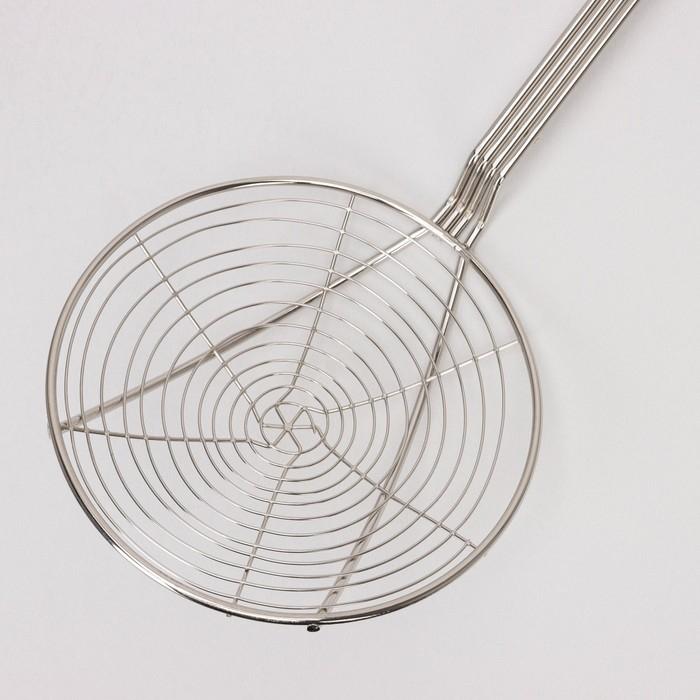 Шумовка для фритюра из нержавеющей стали, 53×20 см, толщина 3 мм, 201 марка стали