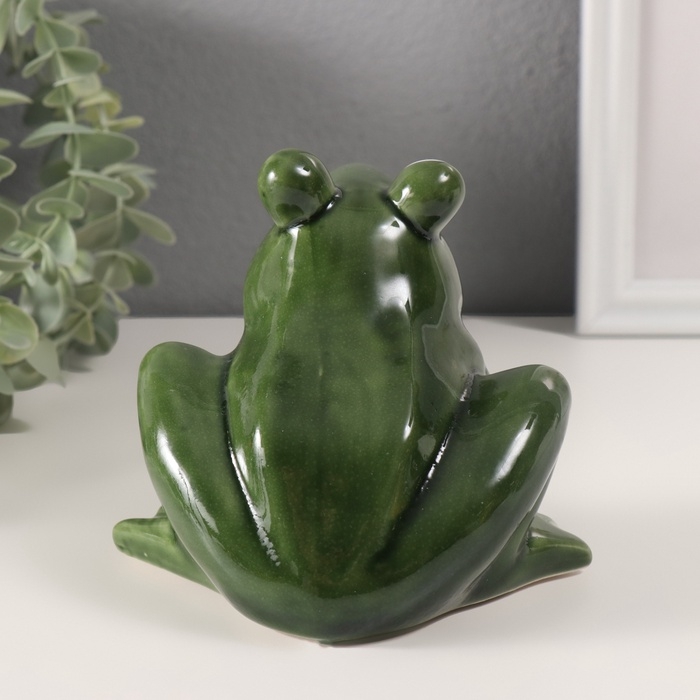 Сувенир керамика Сувенир керамика "Задумчивый лягушонок" 12х12х10,5 см