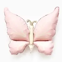 Воздушный шар фольгированный 37" "Нежная бабочка" розовый сатин