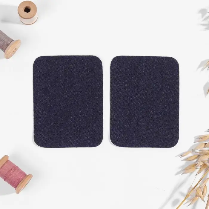 Заплатки для одежды, 10 × 7,5 см, термоклеевые, пара, цвет джинс Заплатки для одежды, 10 × 7,5 см, термоклеевые, пара, цвет джинс