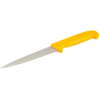Нож разделочный  лез 150 мм  толщ 2 мм  3Cr13  жел пластиковая ручка