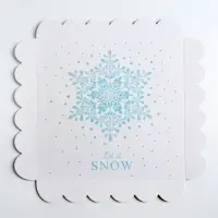 Коробка для кондитерских изделий с пластиковой крышкой «Let it snow», 21 х 21 х 3 см