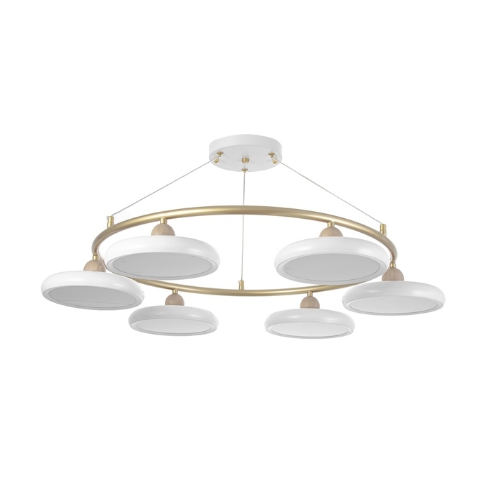 Люстра Люстра "Моника" 6хLED 144Вт 3000-6000К бело-золотой 78х78х100 см