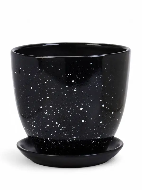 Набор горшков цветочный поддоном 4 шт 0,4 / 1 / 2,5 / 5 л керамика, Гранит Набор горшков цветочный поддоном 4 шт 0,4 / 1 / 2,5 / 5 л керамика, Гранит