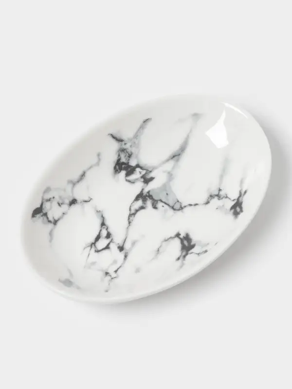 Аксессуары для ванной &laquo;Мраморный металл&raquo;, 4 предмета, мыльница, дозатор 400 мл, 2 стакана, белые