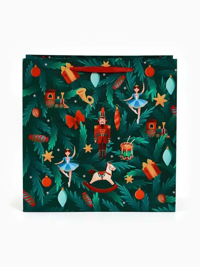 Пакет ламинированный квадратный &laquo;Новый год!&raquo;, 30 &times; 30 &times; 12 см