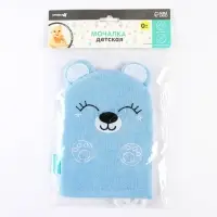 Мочалка детская для купания &laquo;Мишка&raquo;, варежка, из махры