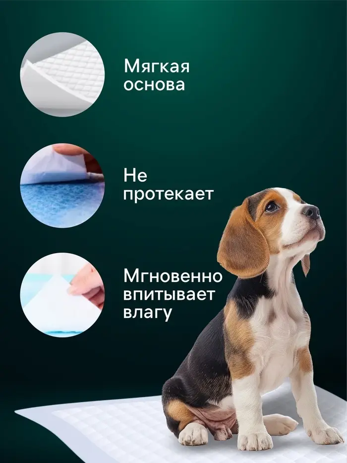 Пеленки впитывающие &laquo;Мой выбор&raquo;, 60&times;60 см, целлюлозные, набор 30 шт., с наклейкой