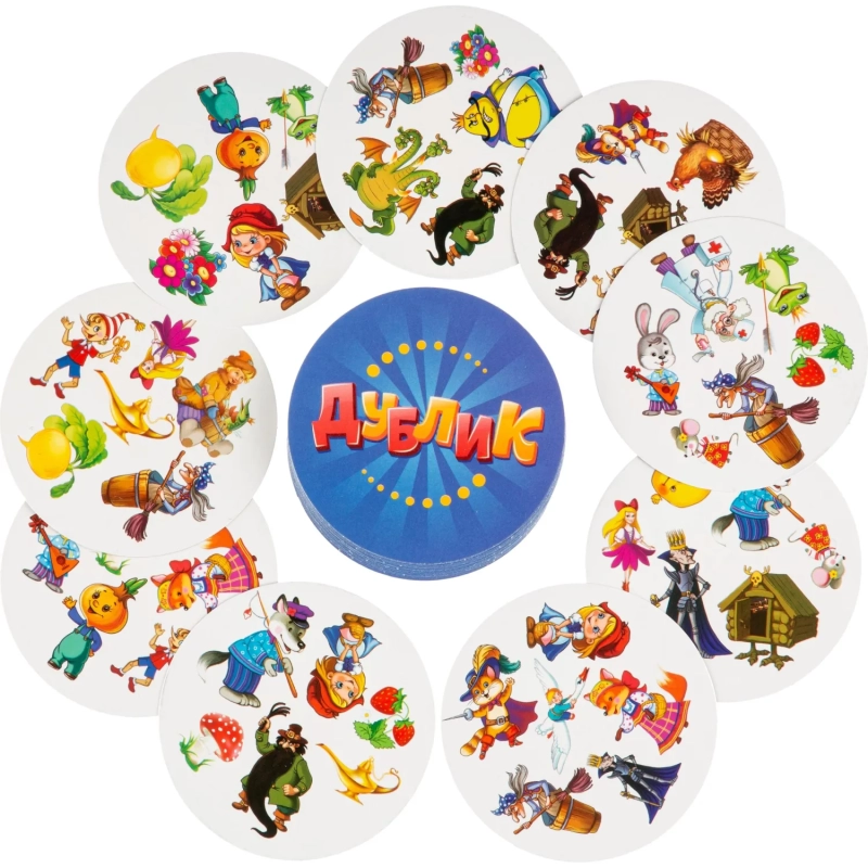 Настольная игра Дублик-мини 'Сказки' (30 карточек), 53421
