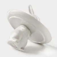 Подставка для торта и пирожных Доляна &laquo;Кролл&raquo;, 18&times;18 см, доломит, белое