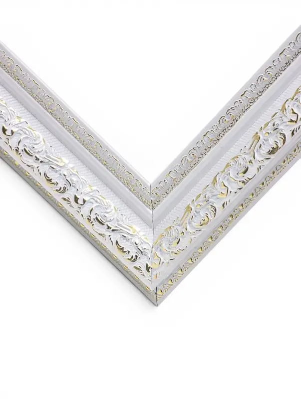 Рама для картин и зеркал Elegance de Lumi, 40&times;50 см, пластик, белая с золотом
