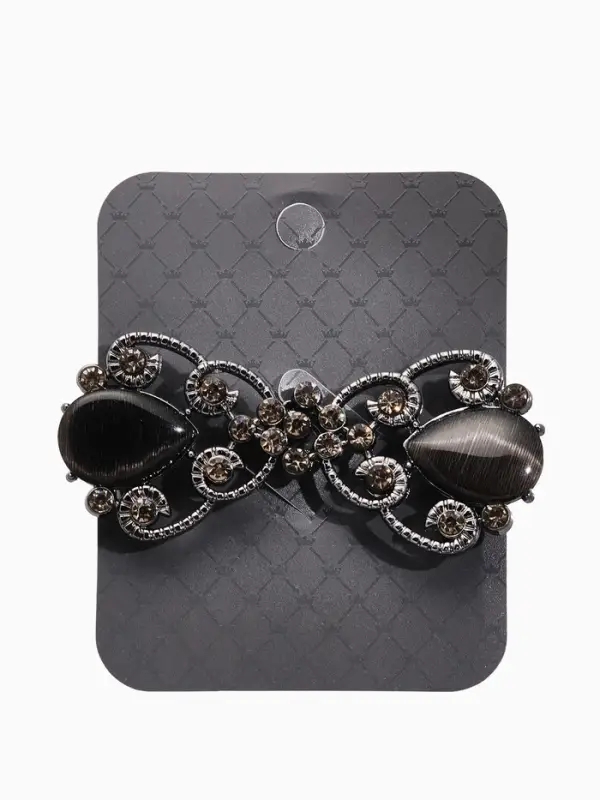 Зажим для кардигана Зажим для кардигана "Ажур", винтаж, цвет серый в сером