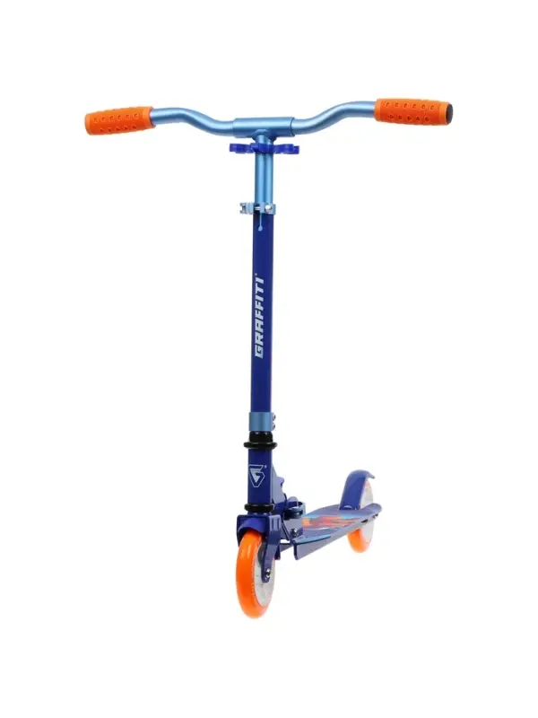 Самокат городской GRAFFITI Comfort 120, складной, колёса PU 120 мм, ABEC 7 Carbon, синий