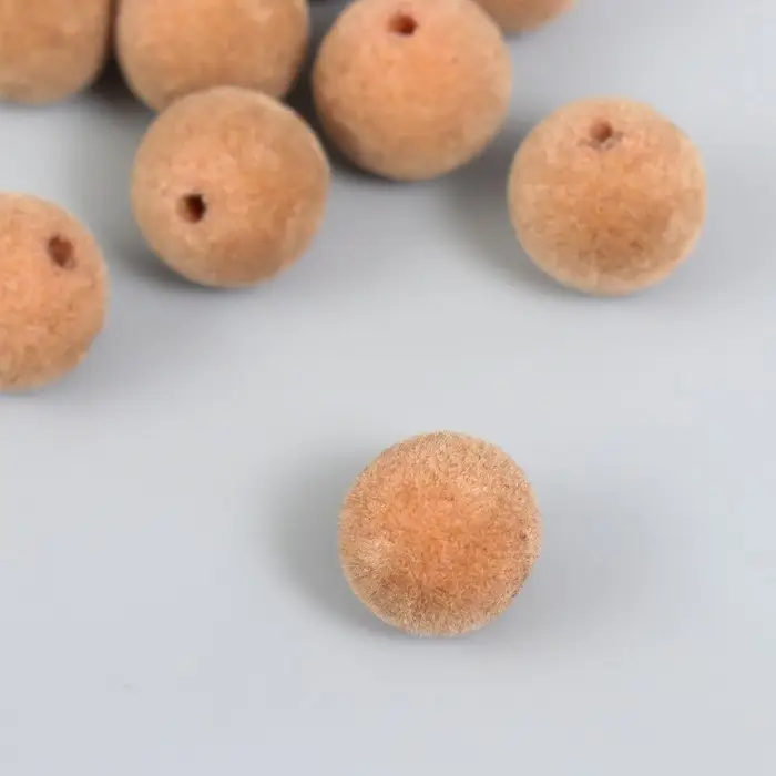 Бусины для творчества бархатное напыление Бусины для творчества бархатное напыление "Коричневый" набор 10 шт d=1,4 см