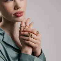 Набор колец &laquo;Новый стиль. Мятый&raquo;, 5 шт. размер МИКС, цвет золото