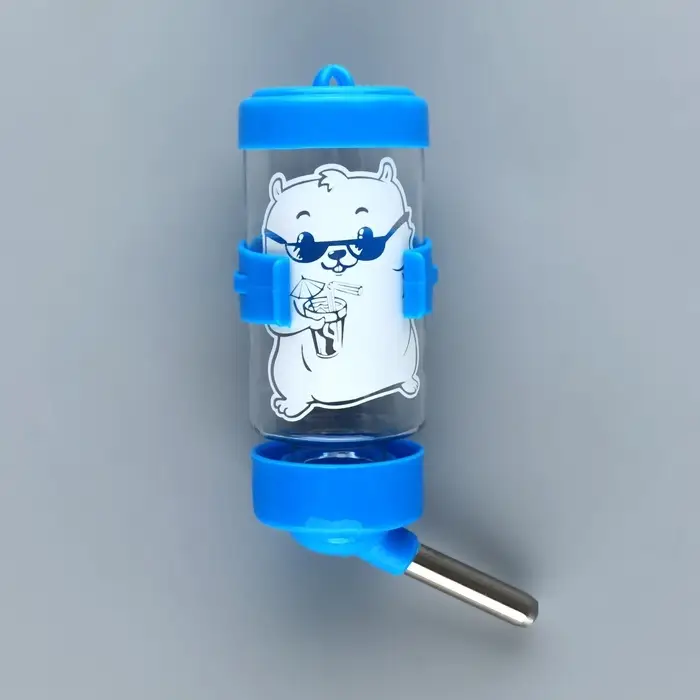 Поилка для грызунов 80 мл, 9&times;4.5 см, микс цветов