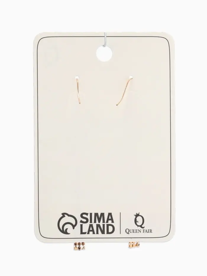 Серьги висячие со стразами &laquo;Вечерние&raquo;, нить и кольцо, белые в золоте,10 см