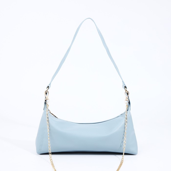 Сумка-багет на молнии, цвет голубой Сумка-багет на молнии, цвет голубой