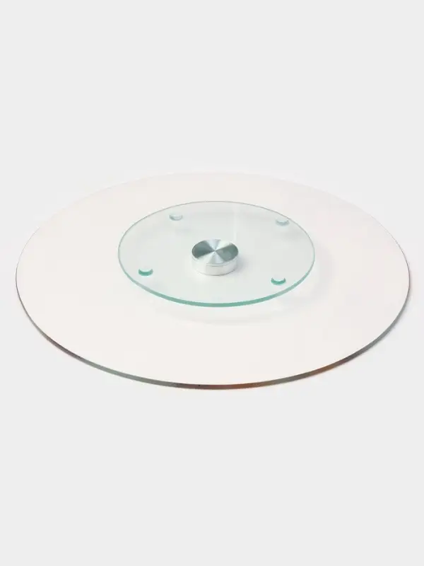 Подставка для торта Доляна &laquo;Фруктовый лёд&raquo;, d=32 см, вращающаяся. стекло, разноцветная