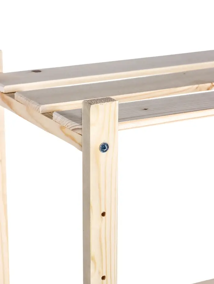 Стеллаж деревянный 5 полок 142 х 50 х 28 см, с регулируемыми полками