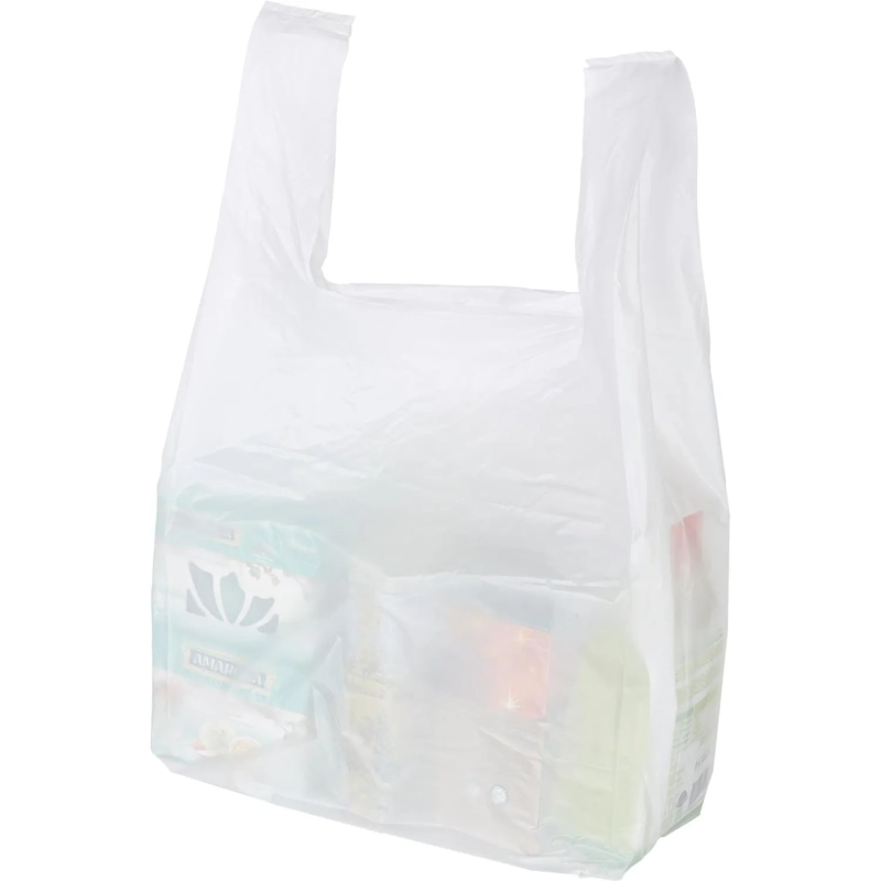 Пакет-майка ПНД 30+18х55., 15мкм ,100шт./уп. белый