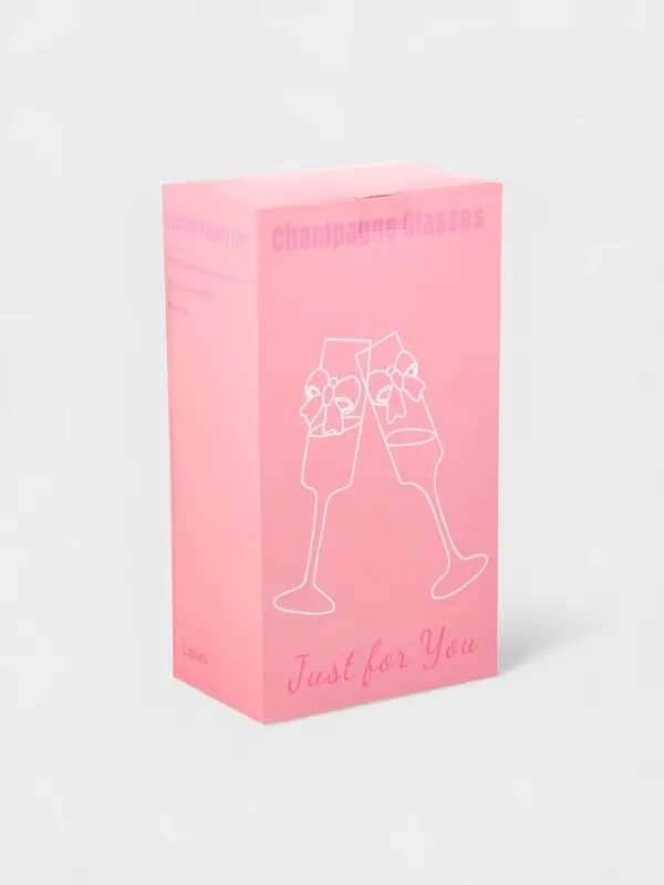 Набор бокалов для шампанского Just for you, 180 мл, 2 шт., 7&times;24 см, стекло, прозрачный