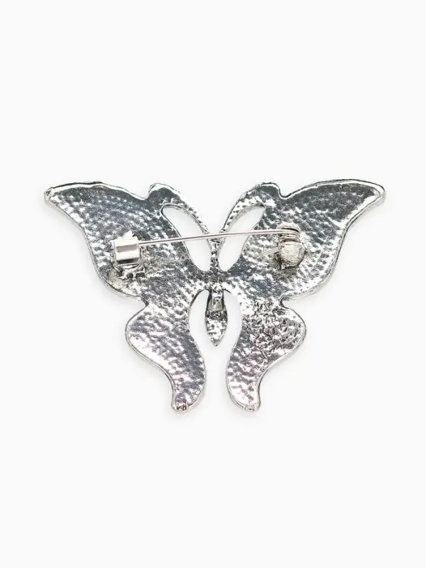 Брошь &laquo;Галиотис&raquo;, бабочка летящая, в серебре
