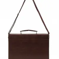 Портфель с ремнём, 38&times;6&times;27 см, коричневый