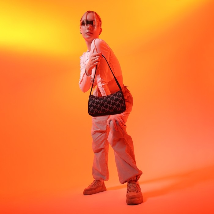 Сумка женская багет из текстиля, Nazamok, 23х13х5 см. Сумка женская багет из текстиля, Nazamok, 23х13х5 см.