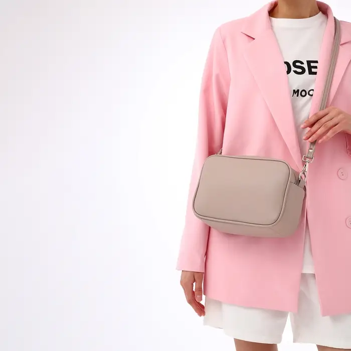 Сумка женская кросс-боди TEXTURA на молнии, 24&times;9&times;15 см, бежевая