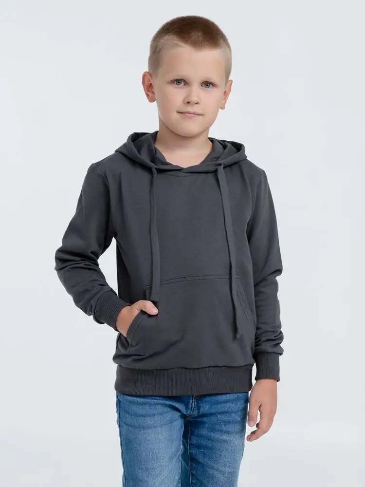 Худи детское Kirenga Kids 2.0, темно-серое (графит), 8 лет