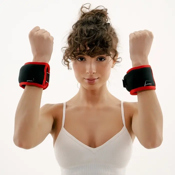 Утяжелители на запястье ONLYTOP, 2 шт. &times; 200 г, цвет красный