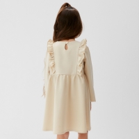 Платье для девочки с рюшей KAFTAN "Basic line", размер 32 (110-116), цвет кремовый