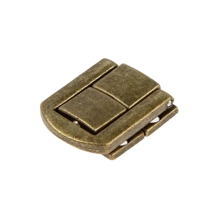 Замок-защелка на ящик ZM01, 2.5&times;2 см, цвет бронза, 4 шт.