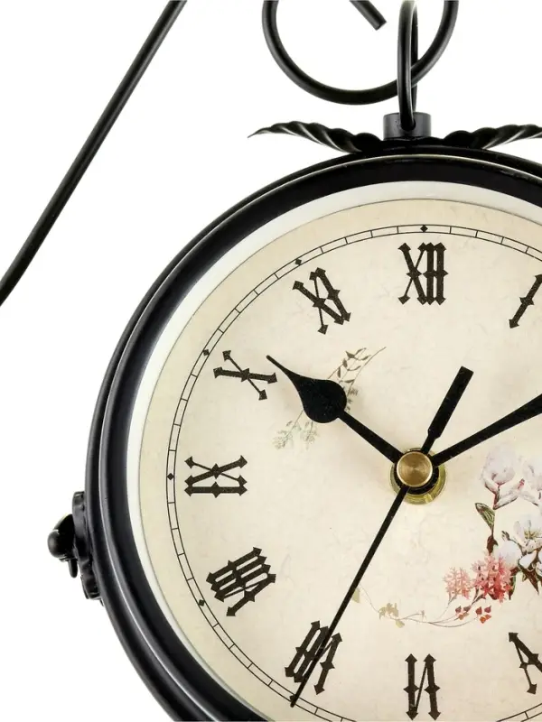 Часы настенные интерьерные &laquo;Весенние&raquo;, двусторонние, на подвесе, плавный ход, 30&times;48 см, циферблат d=17 см, от батареек 2&times;АА