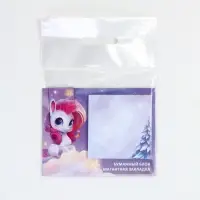 Магнитная закладка и блок бумаг 30 л "Пони" Магнитная закладка и блок бумаг 30 л "Пони"