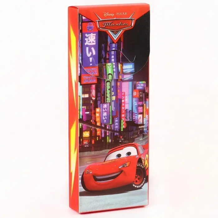 Пенал-футляр пластиковый, 75×195×25 мм, сборный, «Тачки» Пенал-футляр пластиковый, 75×195×25 мм, сборный, «Тачки»