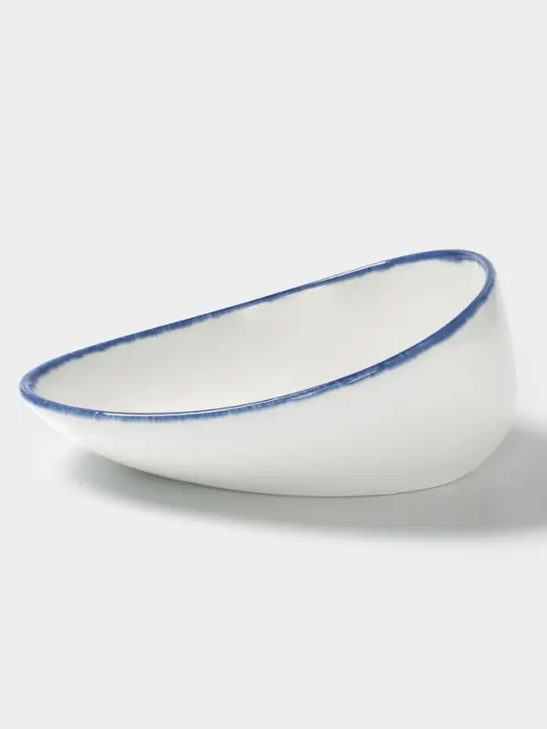 Салатник Magistro Blue Lagoon, 350 мл, 19.2&times;14.9&times;7.9, фарфор, белый