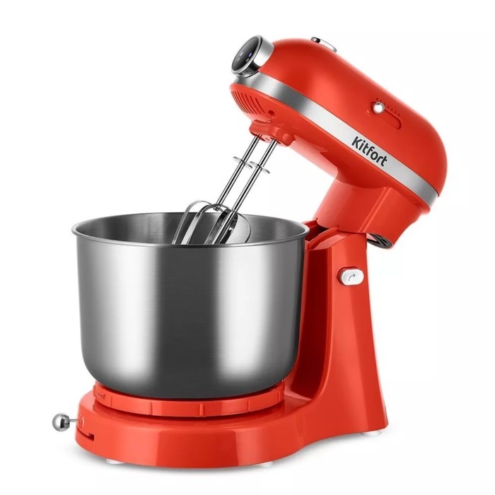 Миксер Kitfort КТ-3469, стационарный, 300 Вт, 3 л, 6 скоростей, красный Миксер Kitfort КТ-3469, стационарный, 300 Вт, 3 л, 6 скоростей, красный