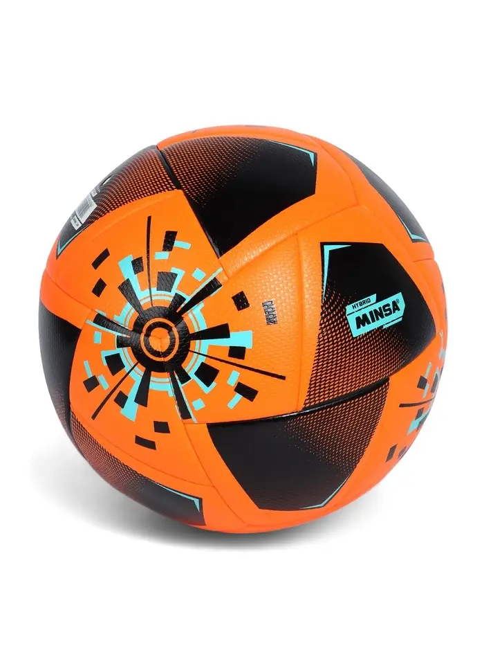 Футбольный мяч Minsa FB300 HYBRID, гибридная сшивка, 24 панели, размер 5