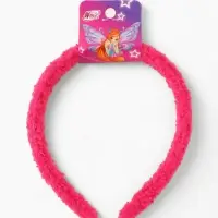 Ободок для волос плюшевый, розовый, Винкс