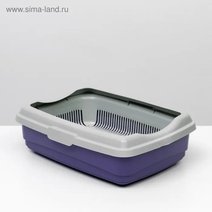 Лоток большой с сеткой и бортиком Atlantis &laquo;Стандарт&raquo;, 43&times;33&times;12.5 см, фиолетовый