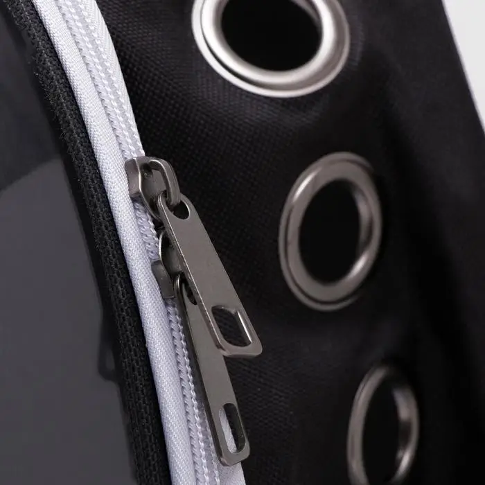 Рюкзак для переноски животных прозрачный, 31 х 28 х 42 см, чёрный