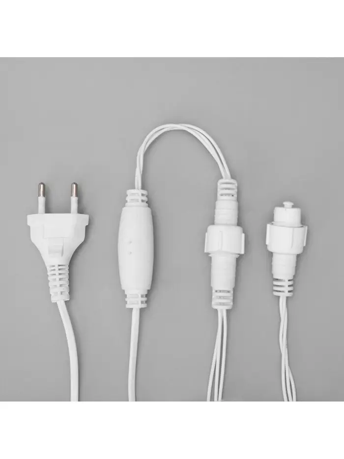 Гирлянда &laquo;Бахрома&raquo; 3&times;0.6 м, IP44, УМС, белая нить, 160 LED, свечение синее, 220 В