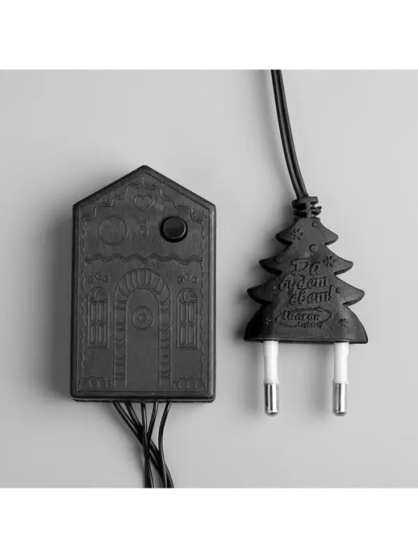 Гирлянда &laquo;Нить&raquo; 20 м, IP20, тёмная нить, 200 LED, свечение синее, 8 режимов, 220 В